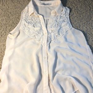 Ivory Button Down Tank Top